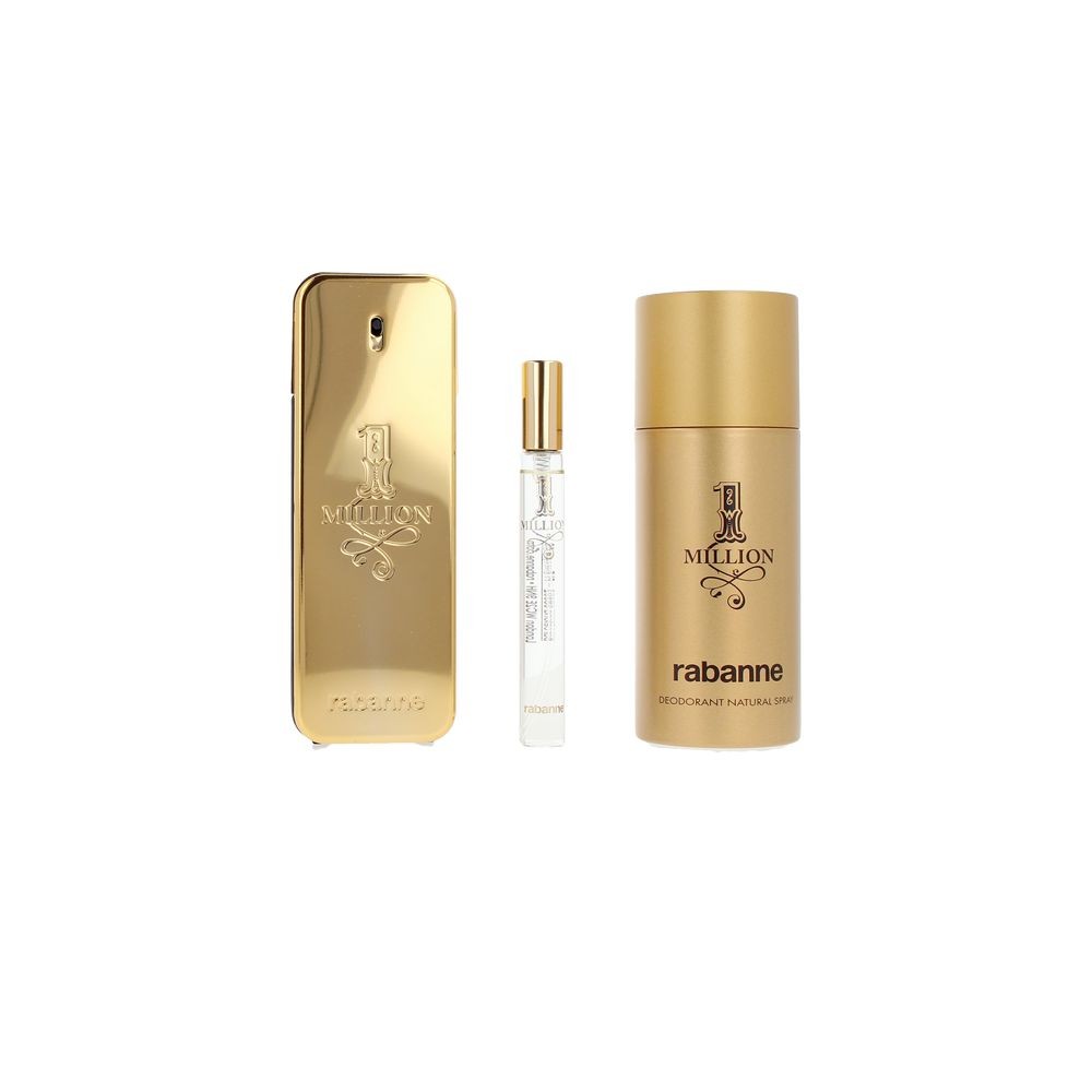 Rabanne 1 million set 3 pezzi Eau de Toilette spray 100 ml + Deodorant 150 ml + Eau de Toilette spray 10 ml uomo