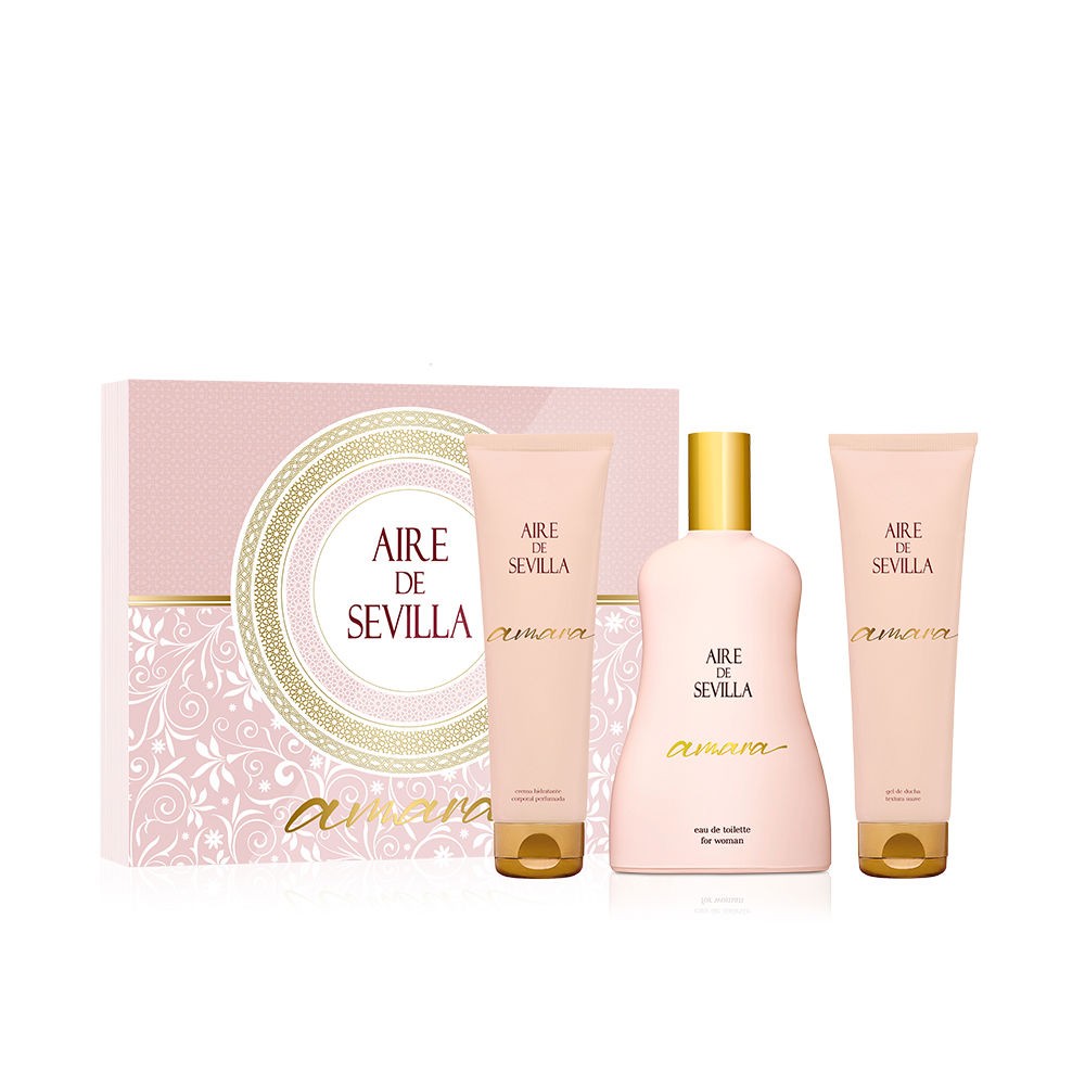 Aire Sevilla AIRE DE SEVILLA AMARA set 3 pezzi Eau de Toilette spray 100 ml + shower gel 100 ml + moisturizer 100 ml donna