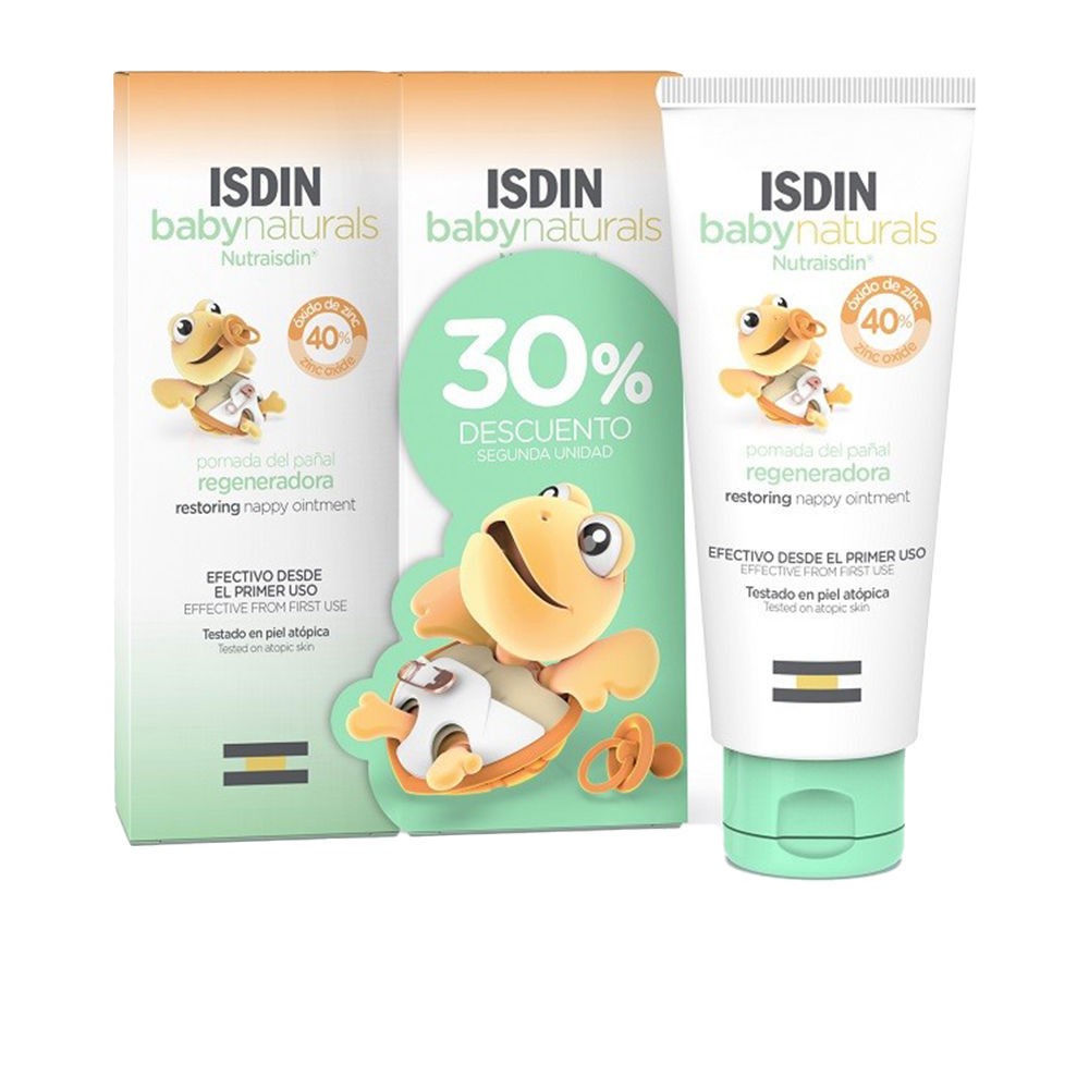 Isdin BABYNATURALS unguento rigenerante per il cambio pannolino, confezione da 2 x 100ml unisex