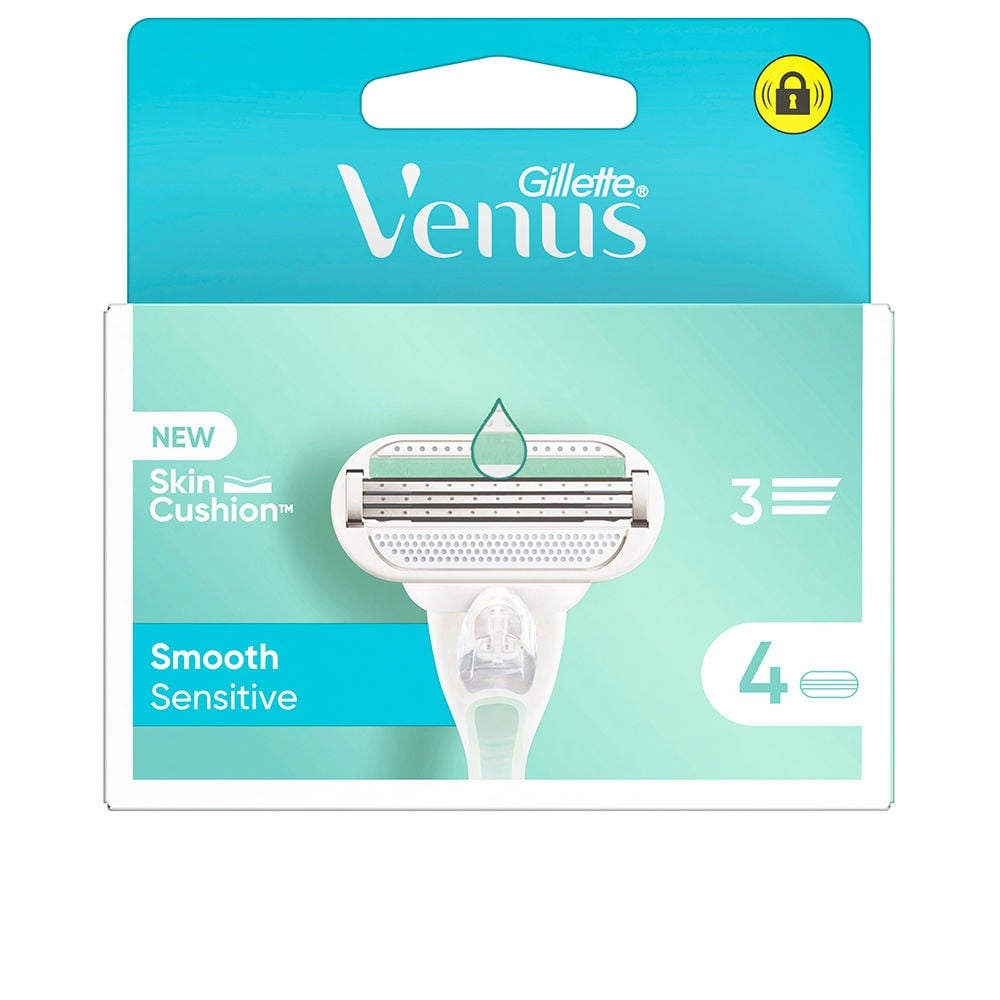 Gillette Caricabatterie GILLETTE VENUS SMOOTH SENSITIVE con 4 ricariche donna
