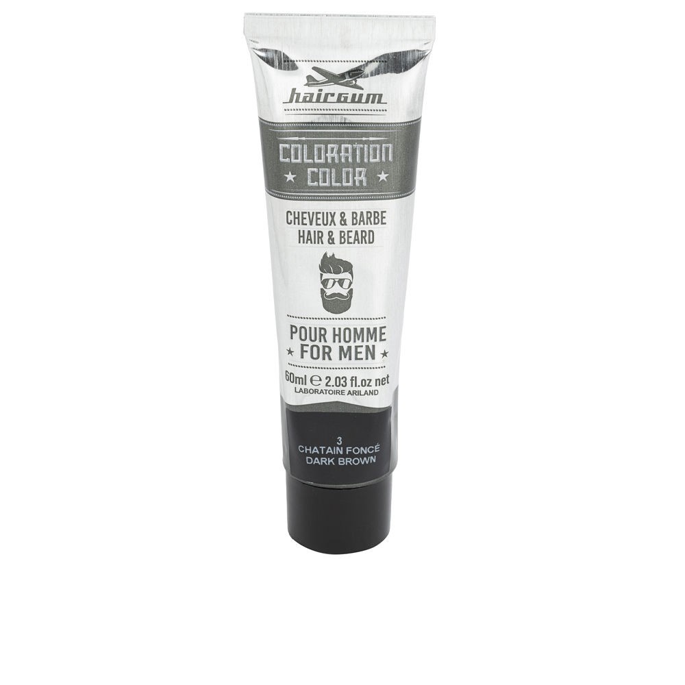 Hairgum COLORAZIONE Tintura per barba e capelli n.3 - Castano scuro 60gr uomo