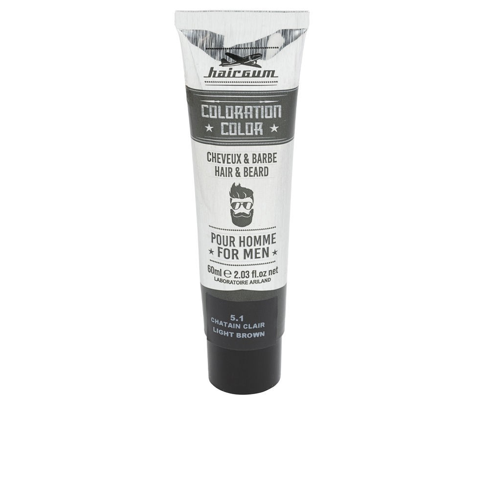 Hairgum COLORAZIONE Tintura per barba e capelli n.5.1 - Castano chiaro 60gr uomo