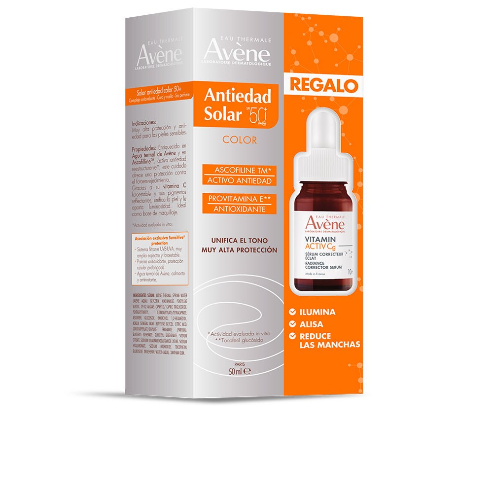 Avène Crema solare antietà colorata SPF50+, confezione da 2 Tinted sunscreen SP50 50 ml + Serum 10 ml unisex
