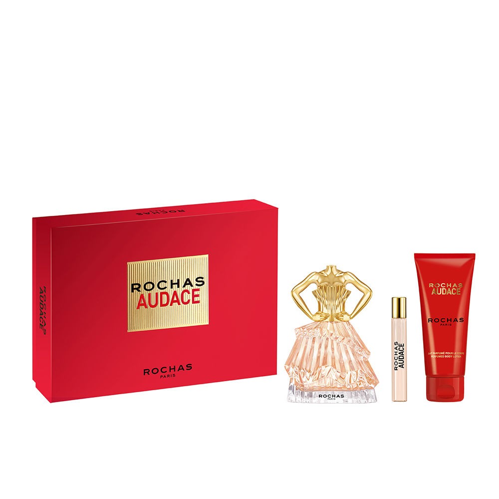 Rochas Custodia Rochas Audiace 3 pezzi Eau de Parfum spray 90 ml + Body Lotion 100 ml + Eau de Parfum spray 7.5 ml donna
