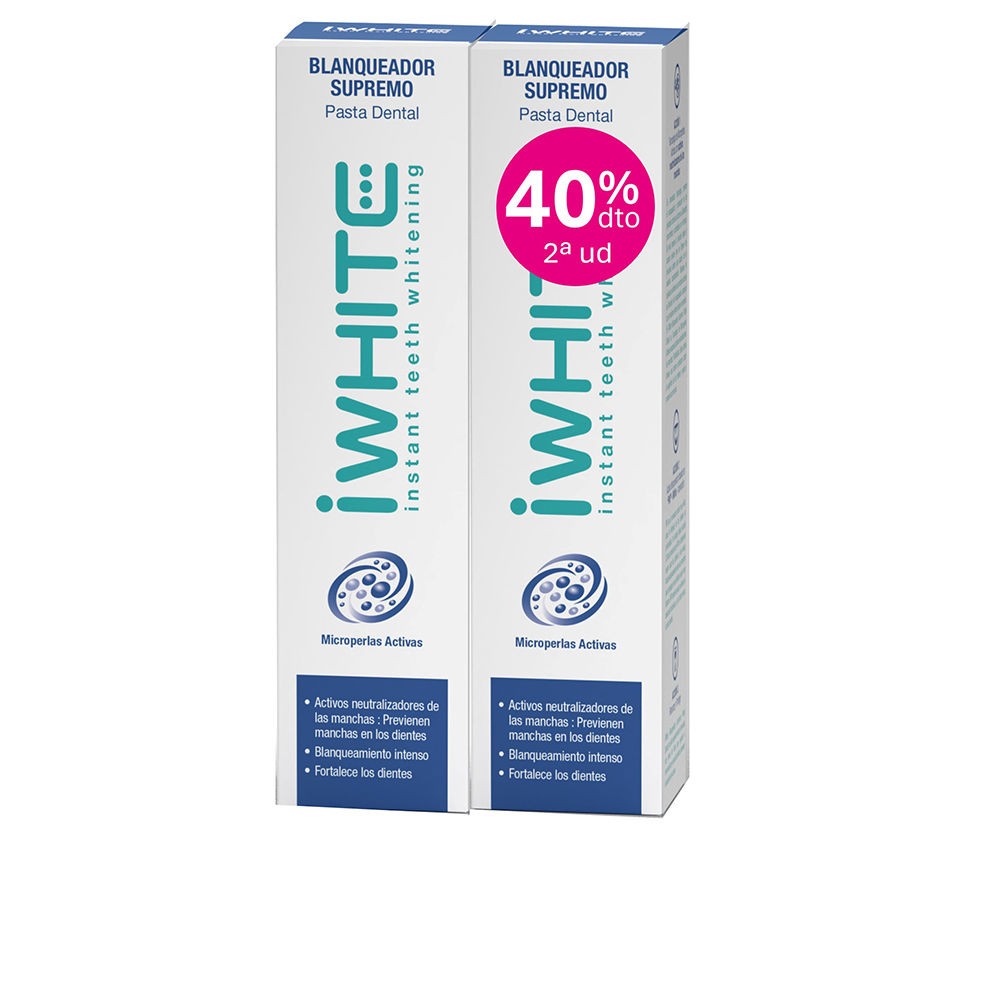 Iwhite Dentifricio sbiancante Supreme, confezione da 2 x 75ml 2 x 75 ml unisex