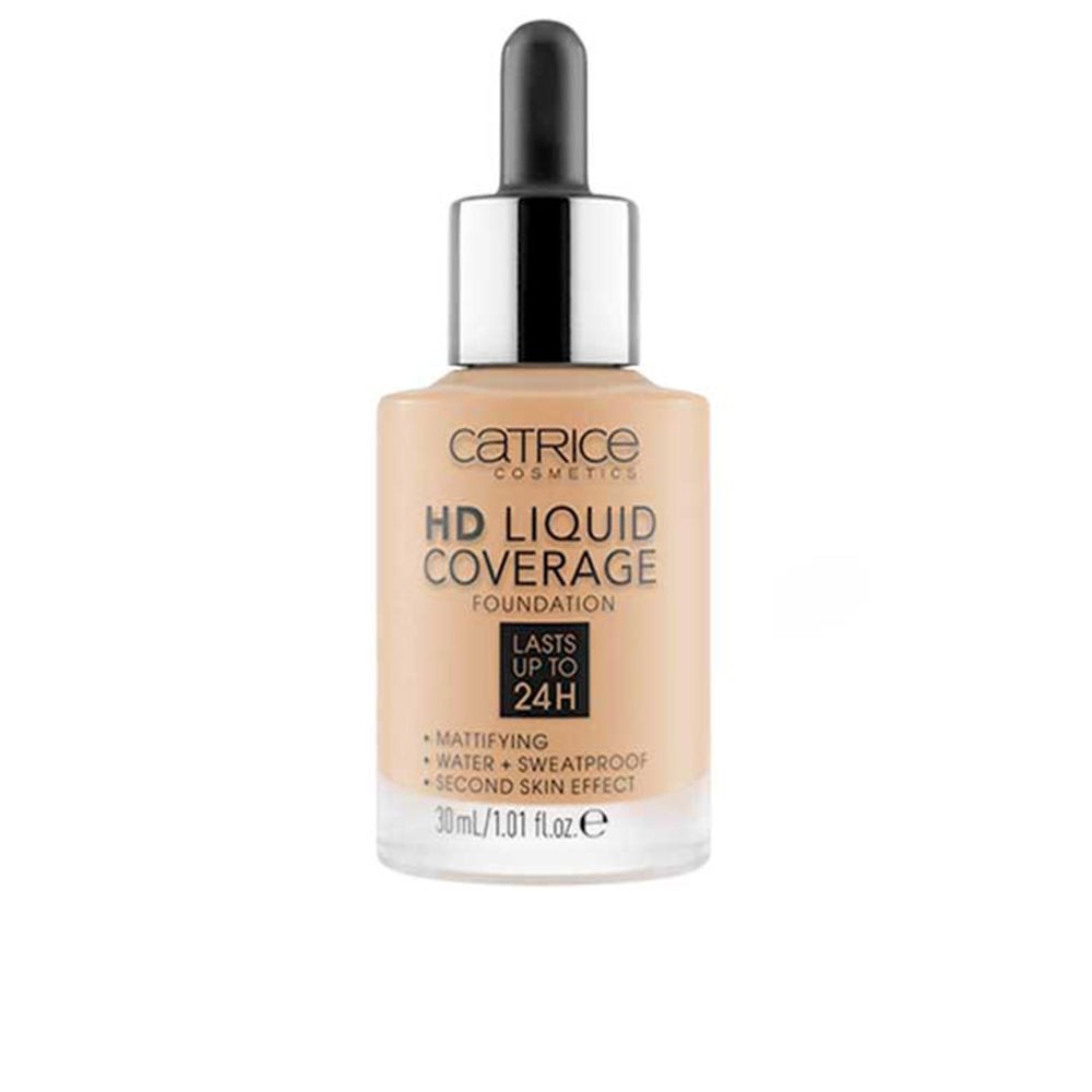 Catrice Fondotinta liquido HD a copertura totale, a lunga durata fino a 24 ore n.032-Nude Beige 30ml unisex