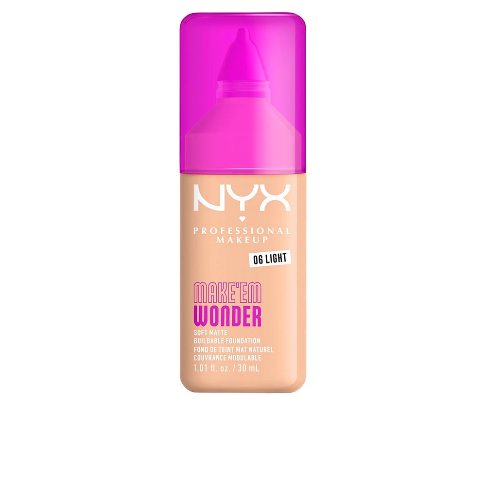 Nyx Professional Make Up Fondotinta MAKE'EM WONDER n.06-Light 30ml unisex