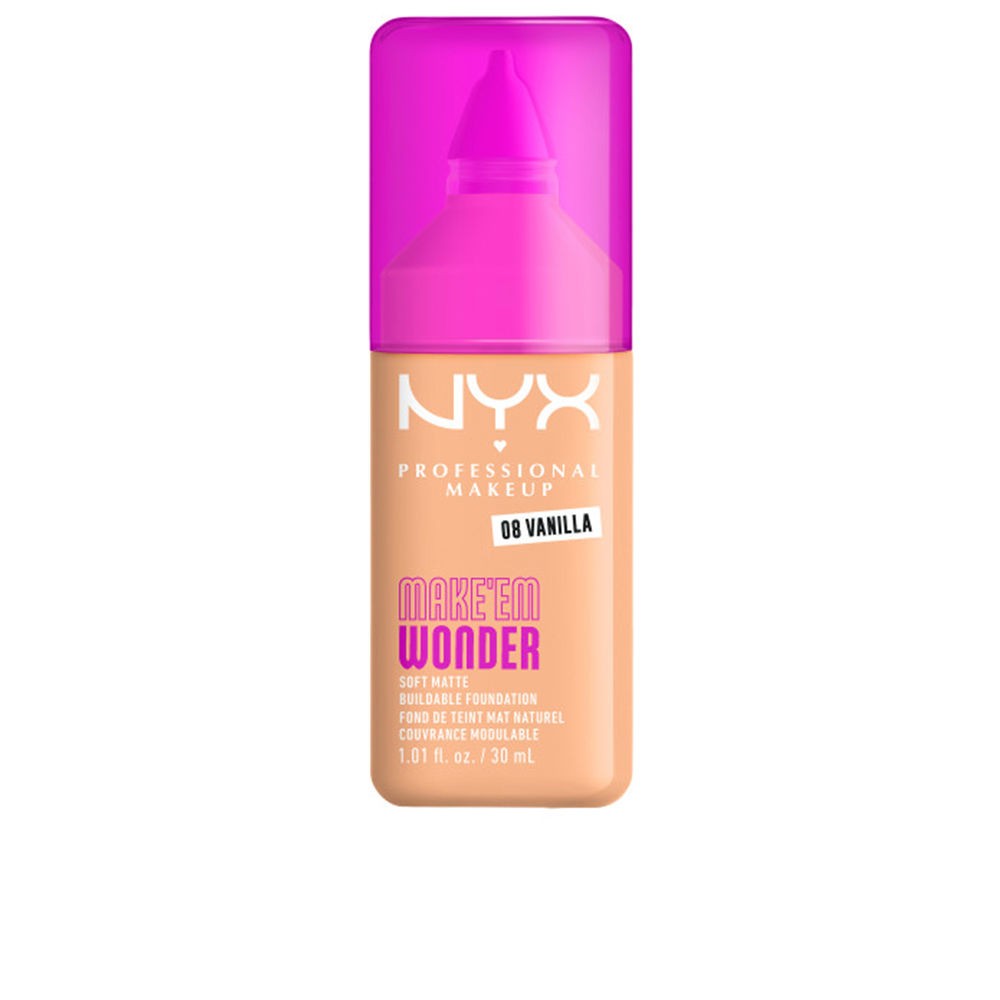 Nyx Professional Make Up Fondotinta MAKE'EM WONDER n.08-Vaniglia 30ml unisex