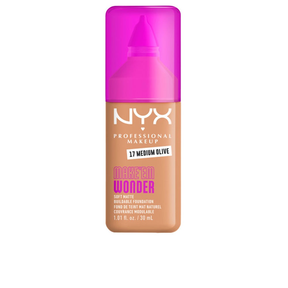 Nyx Professional Make Up Fondotinta MAKE'EM WONDER n.17-Oliva Media 30ml unisex
