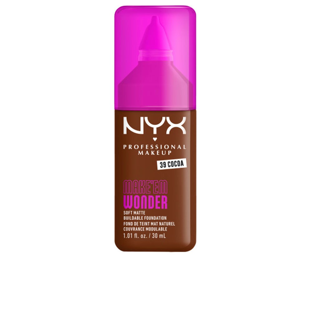 Nyx Professional Make Up Fondotinta MAKE'EM WONDER n.39-Cocoa 30ml unisex