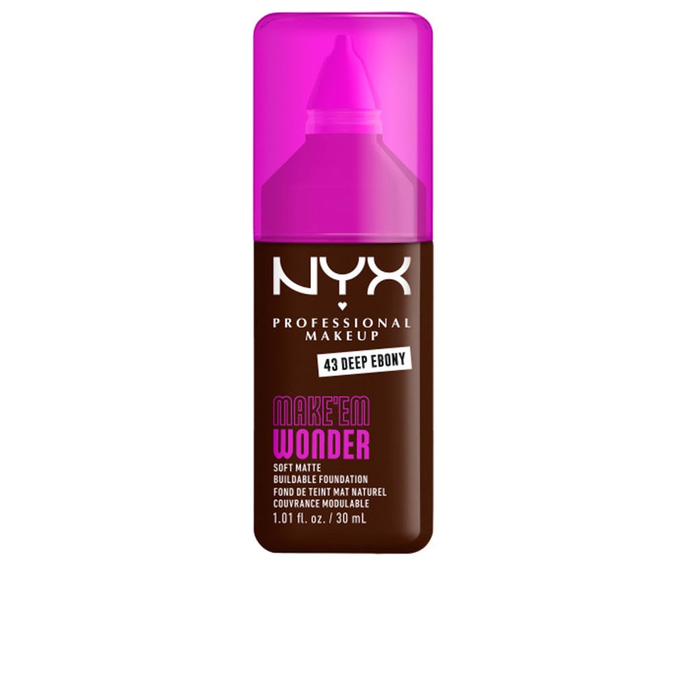 Nyx Professional Make Up Fondotinta MAKE'EM WONDER n.Deep Ebony 30ml unisex