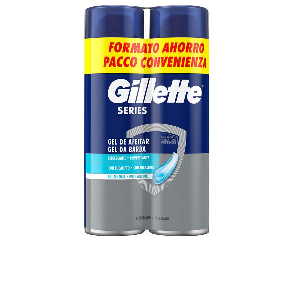 Gillette Gel da barba GILLETTE SERIES per pelli sensibili 2 x 200ml uomo