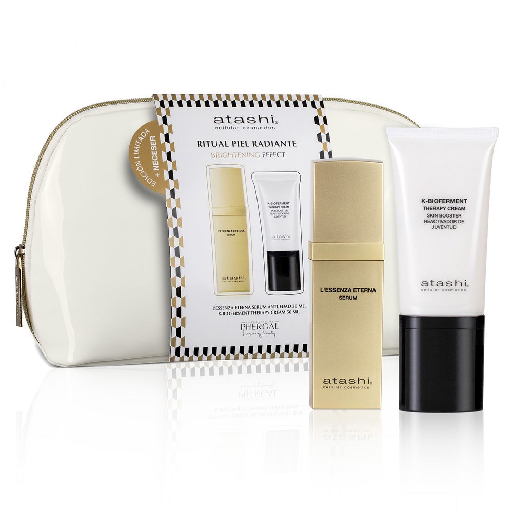 Atashi L'ESSENZA ETERNA SIERO ANTI-ETÀ SET 3 pezzi Serum 30 ml + Pre-treatment cream 50 ml + Toiletry bag 1 unit donna