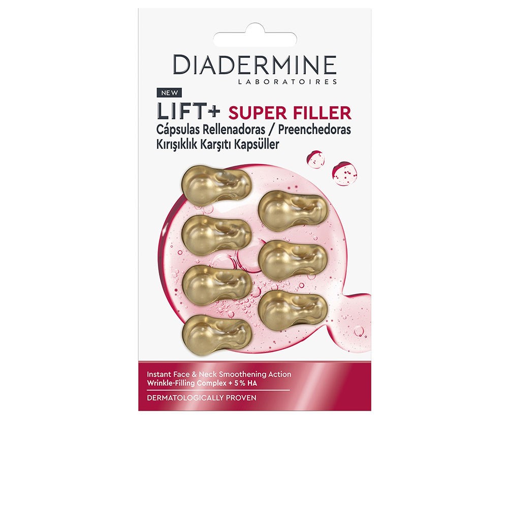 Diadermine LIFT + SUPER FILLER capsule di filler levigante per viso e collo, 7 unità donna