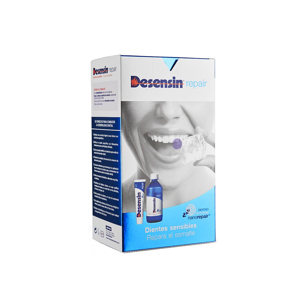 Desensin LOTTO DI 2 PEZZI PER LA RIPARAZIONE DI DENTI SENSIBILI Toothpaste 75 ml + Mouthwash 500 ml unisex