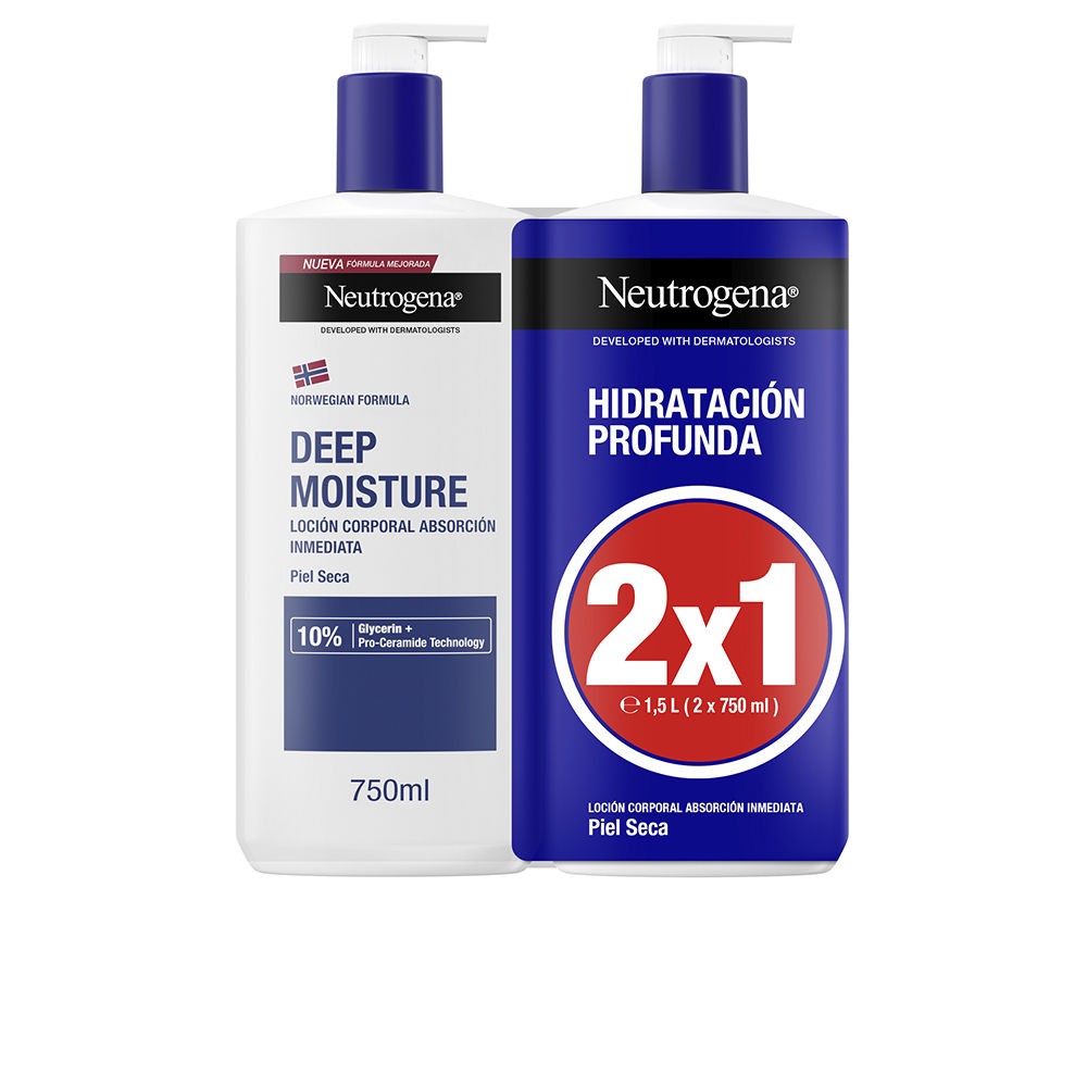 Neutrogena Lozione idratante profonda per pelli secche, confezione da 2 x 750ml 2 x 750 ml unisex