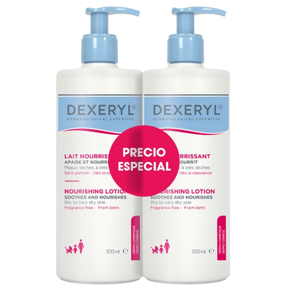 Dexeryl Lozione nutriente, confezione da 2 x 500ml unisex