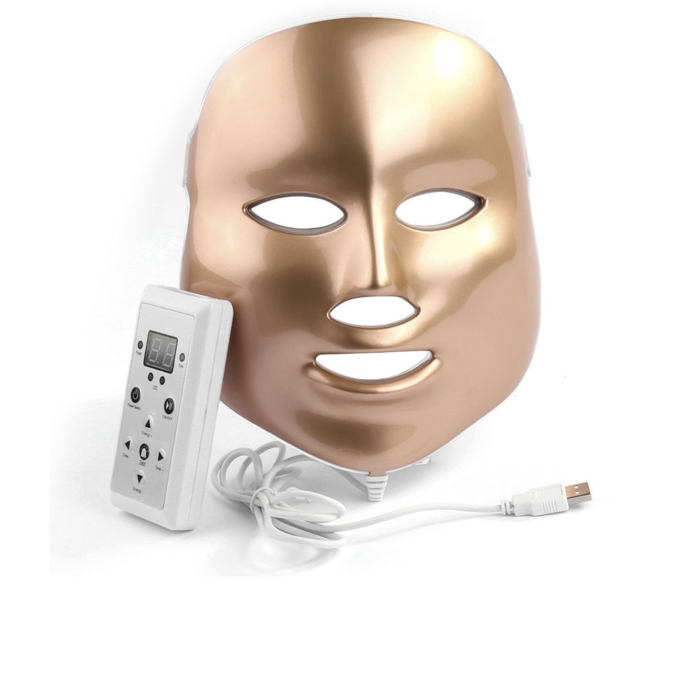 Paloma Beauties Maschera facciale a LED per terapia della luce dorata 1 unità unisex