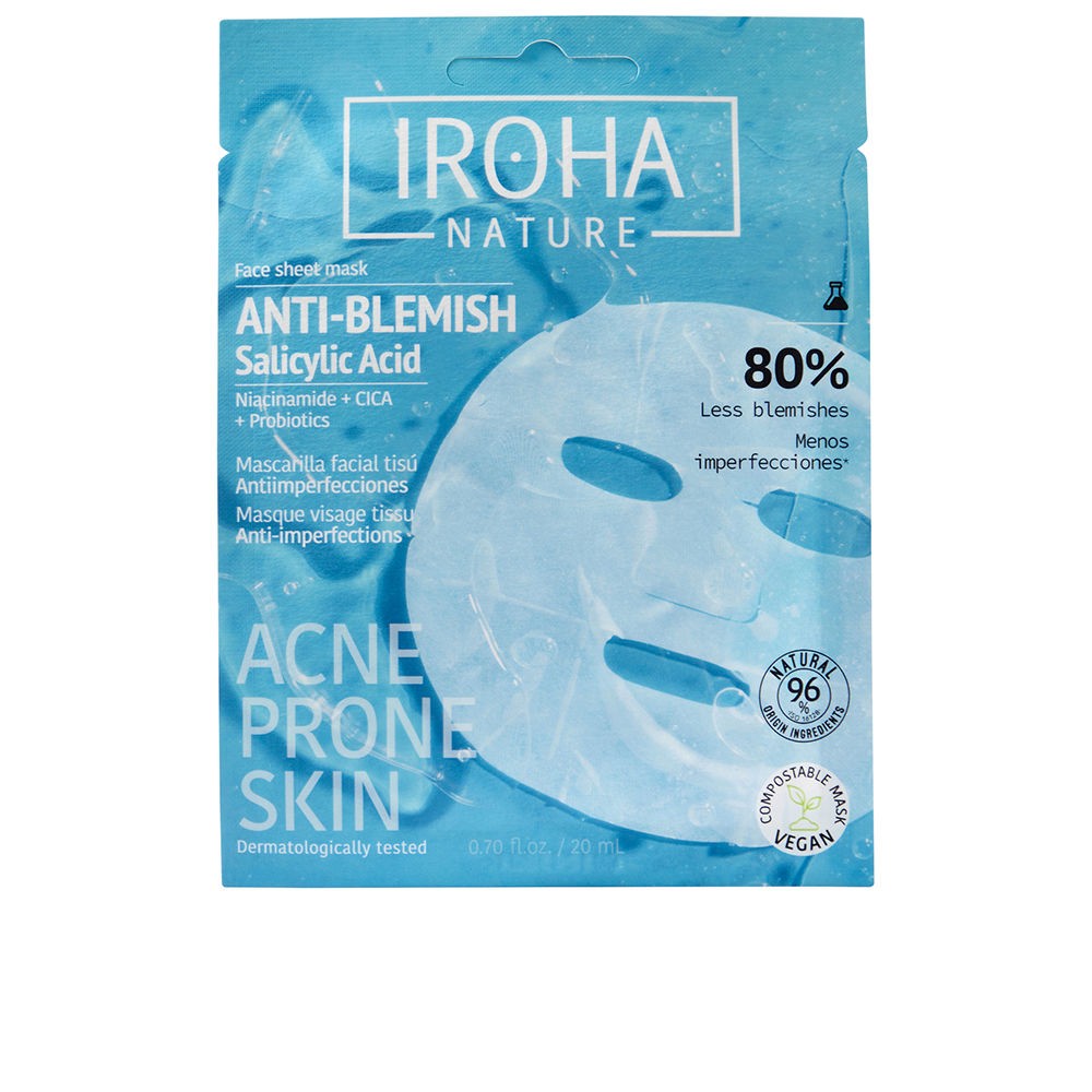 Iroha Maschera viso anti-imperfezioni, 1 pezzo donna