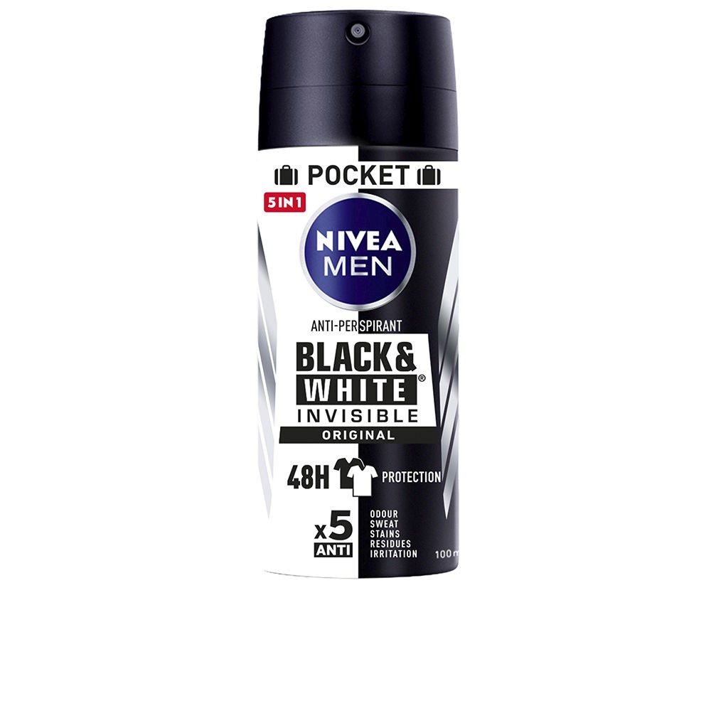 Nivea MEN BLACK & WHITE INVISIBLE deo vaporizzatore 100ml uomo
