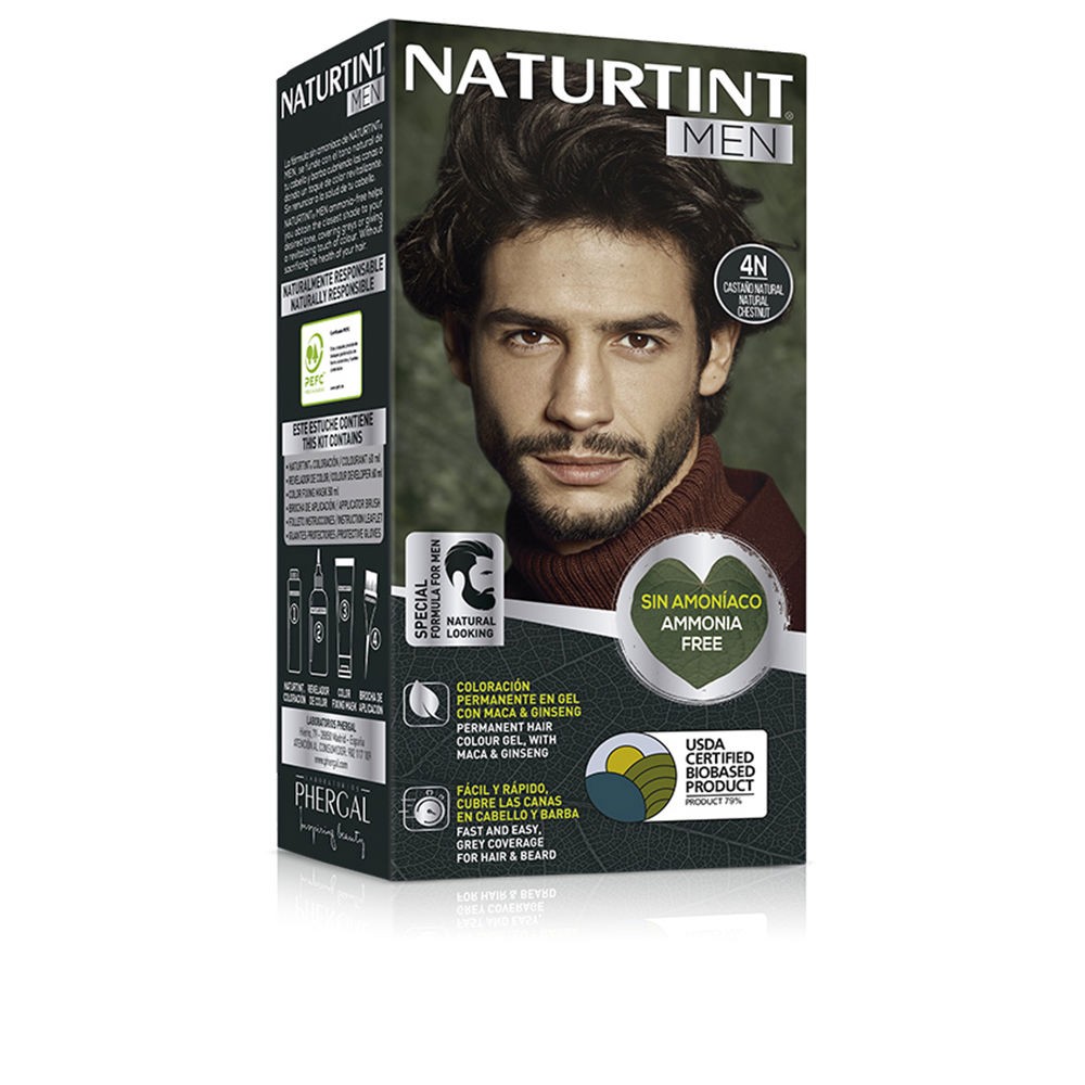 Naturtint NATURTINT MEN tinta per capelli senza ammoniaca n.4N castano naturale 1 confezione uomo