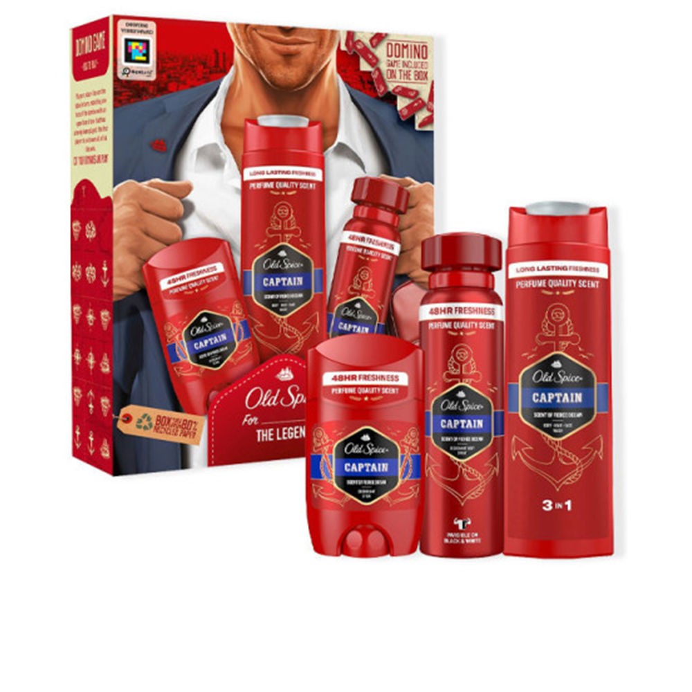 Old Spice OLD SPICE CAPTAIN CASE 3 pezzi Stick deodorant 50 ml + Gel-shampoo 250 ml + Spray deodorant 150 ml unisex