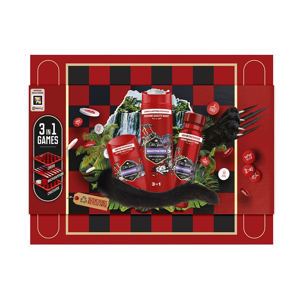 Old Spice OLD SPICE NIGHTPANTHER CASE 3 pezzi Stick deodorant 50 ml + Gel-shampoo 250 ml + Spray deodorant 150 ml uomo