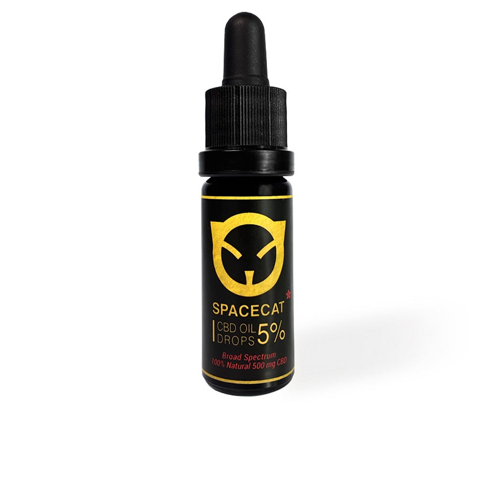 Spacecat Olio di CBD 5% 500 mg a spettro completo ricco di cannabidiolo 10ml unisex