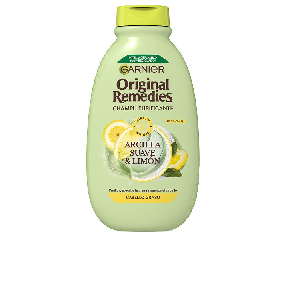 Garnier ORIGINAL REMEDIES Shampoo delicato all'argilla e limone 400ml unisex