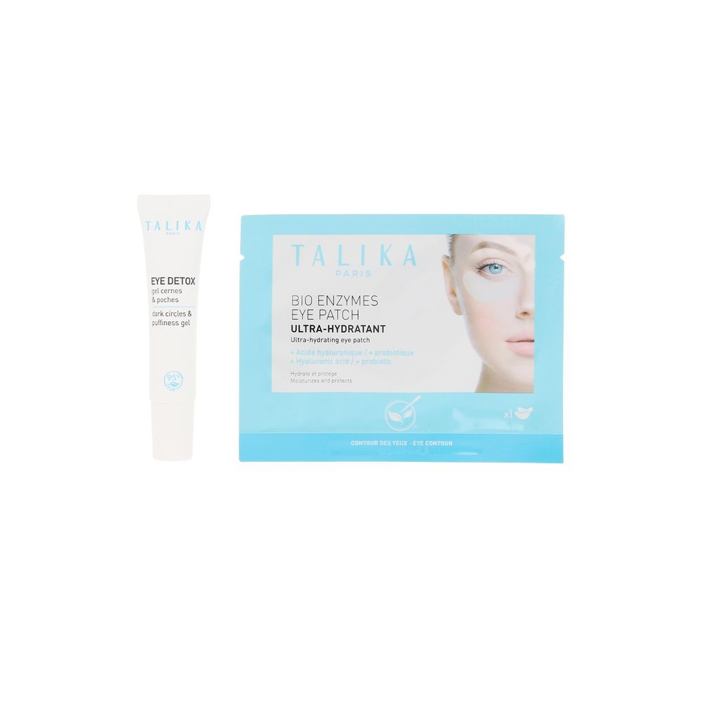 Talika Patch per occhi detox + bio-enzimi, confezione da 2 pezzi Eye contour gel 10 ml + Eye contour patches 1 unit unisex