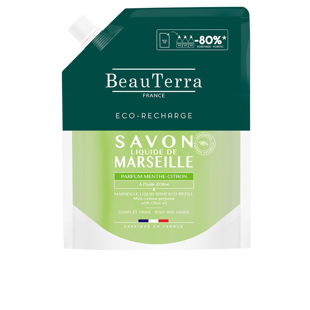 Beauterra Ricarica di sapone MARSEILLE al limone e menta 900ml unisex
