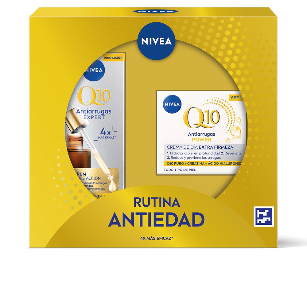 Nivea ROUTINE ANTI-ETÀ Q10 - CUSTODIA IN 2 PEZZI day cream + double action serum 30 ml unisex