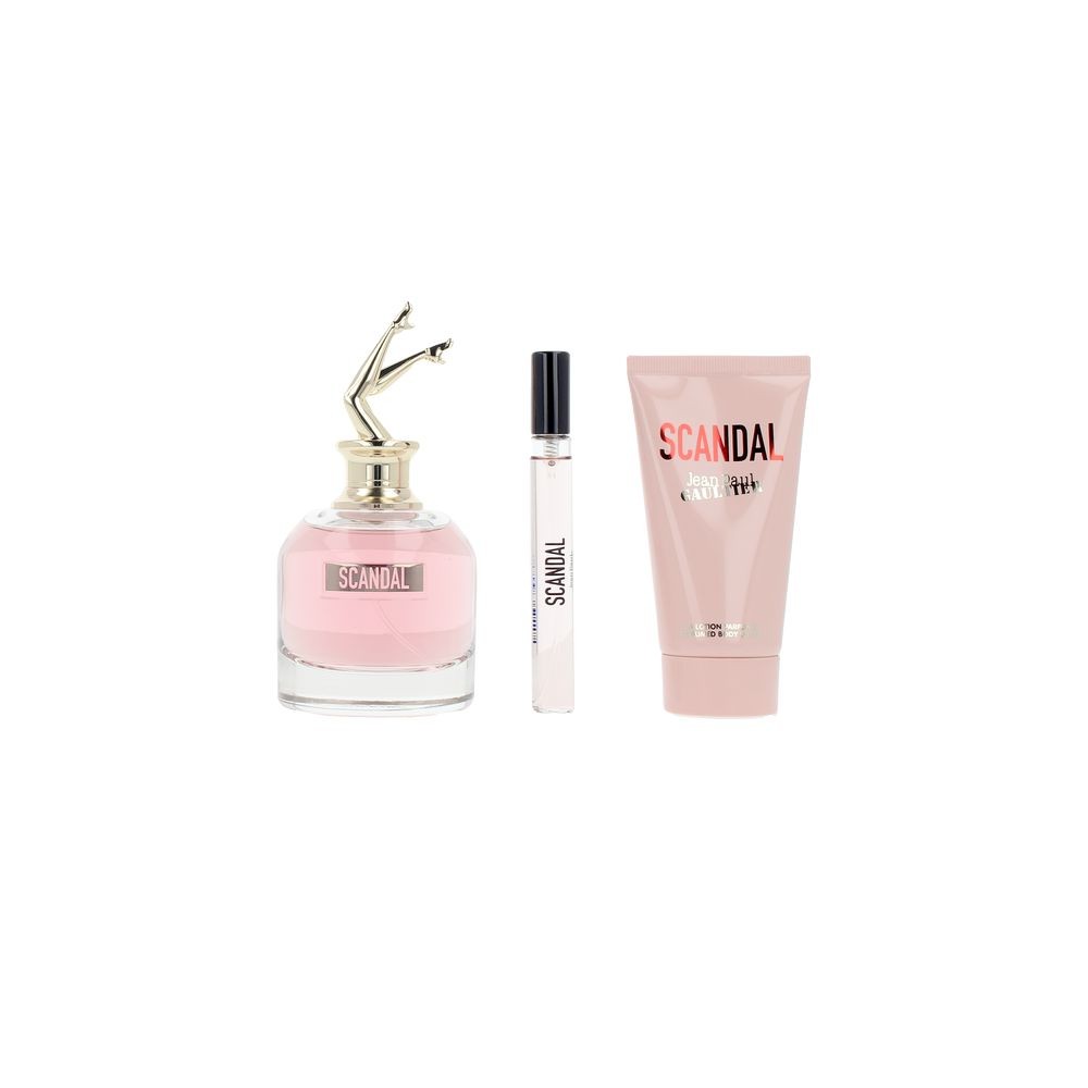 Jean Paul Gaultier SCANDALO set da 3 pezzi Eau de Parfum spray 80 ml + Body Lotion 75 ml + Eau de Parfum spray 10 ml unisex