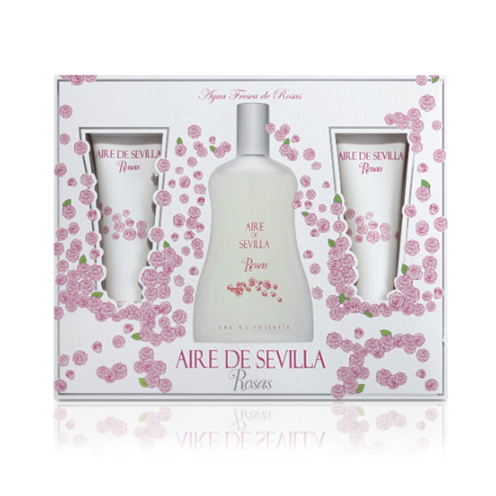 Aire Sevilla SET 3 ROSE AIRE DE SEVILLA Eau de Toilette spray 100 ml + Shower gel 100 ml + Moisturizing cream 100 ml donna