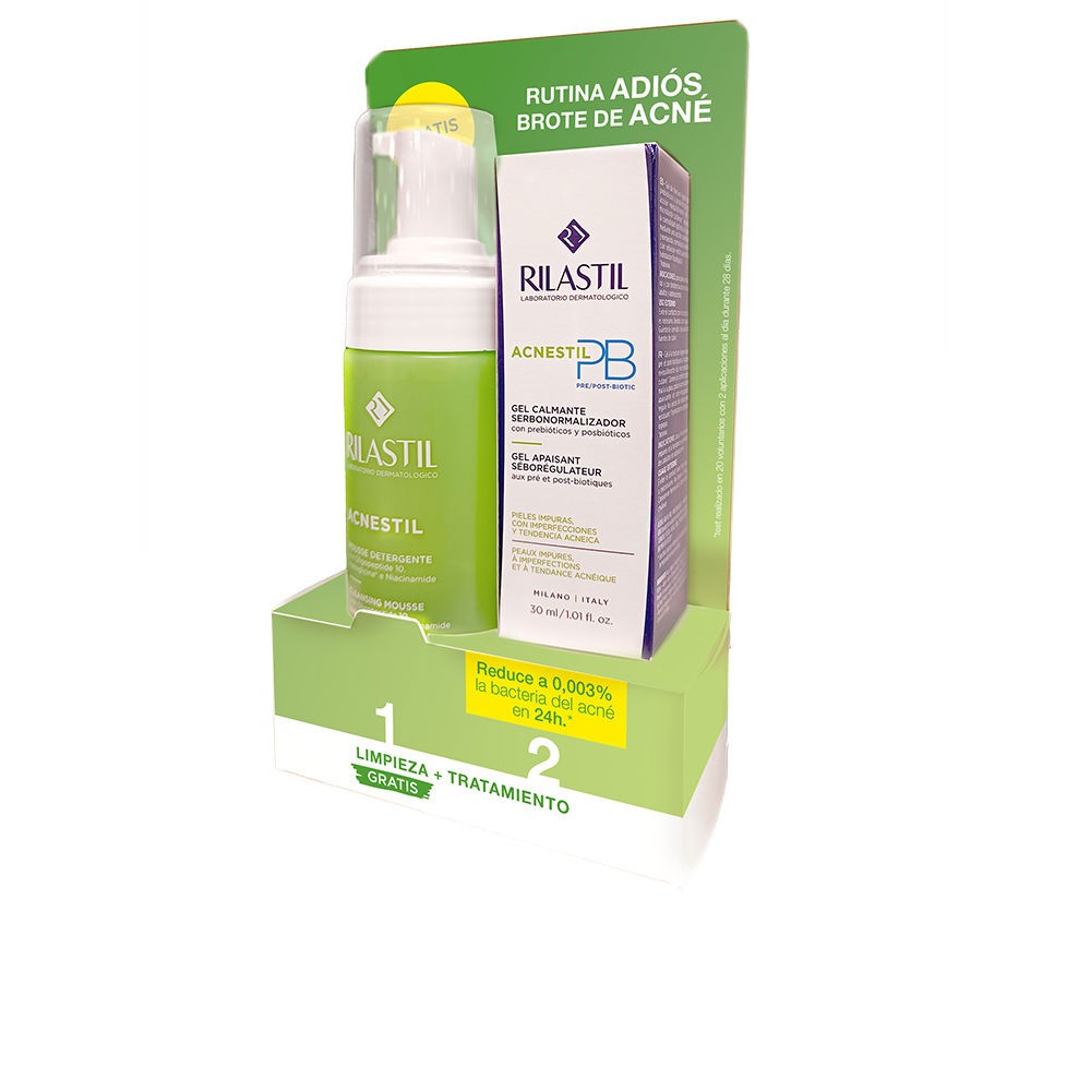 Rilastil Set ACNESTIL GOODBYE ACNE OUTBREAK 2 pezzi Soothing gel 30 ml + Cleansing mousse 150 ml unisex