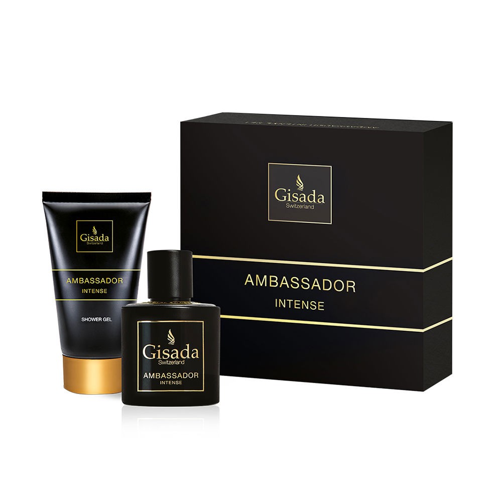 Gisada Set AMBASSADOR INTENSE da 2 pezzi Eau de Parfum spray 50 ml + shower gel 100 ml uomo