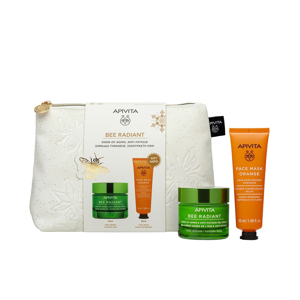 Apivita Set da 2 pezzi BEE RADIANT GEL-CREAM per pelli secche, con effetto anti-età e anti-stanchezza. unisex