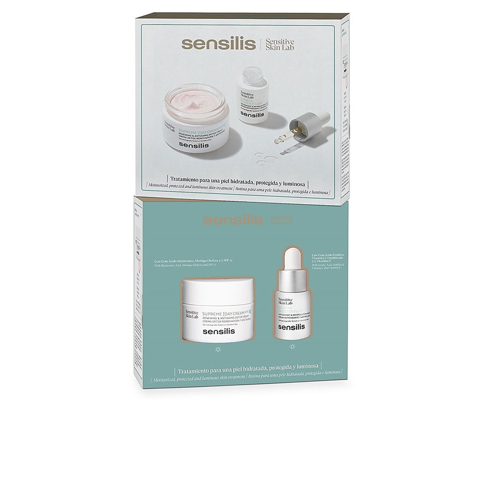 Sensilis SET DA 2 PEZZI DI CREMA GIORNO SUPREME SPF15 Cream 50 ml + Serum 15 ml donna