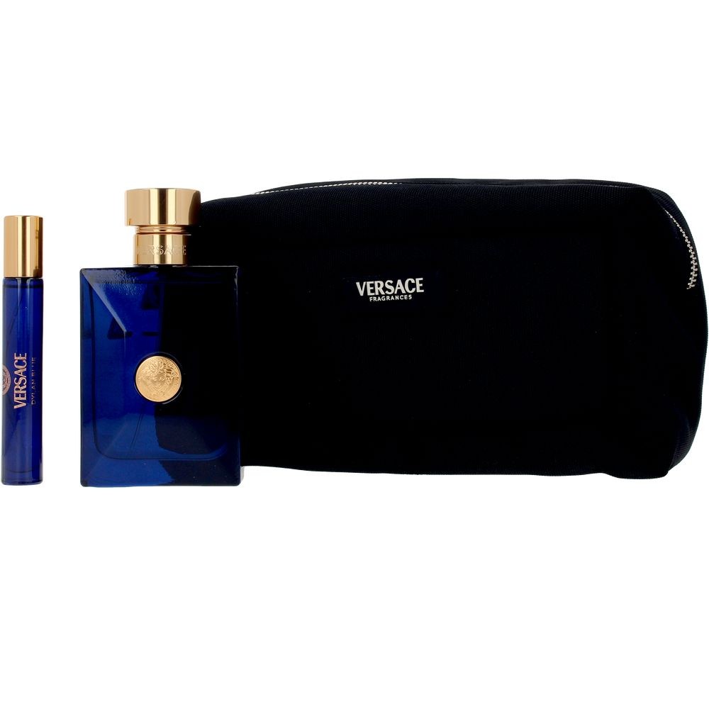 Versace Set da 3 pezzi DYLAN BLUE Eau de Toilette spray 100 ml + Eau de Toilette spray 10 ml + Toiletry bag uomo