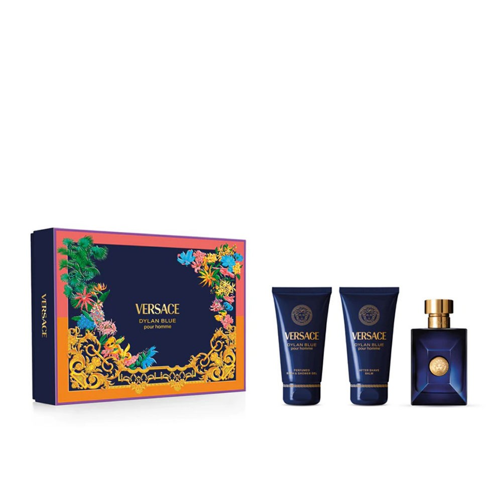 Versace Set da 3 pezzi DYLAN BLUE Eau de Toilette spray 50ml + Shower gel 50ml + Aftershave balm 50ml unisex