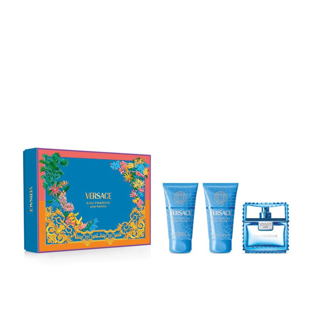 Versace Set da 3 pezzi EAU FRAICHE MAN Eau de Toilette spray 50ml + Shower gel 50ml + Aftershave balm 50ml unisex