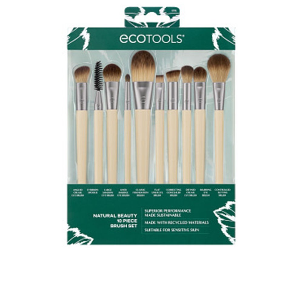 Ecotools SET DI 10 PENNELLI PER IL TRUCCO NATURALI unisex
