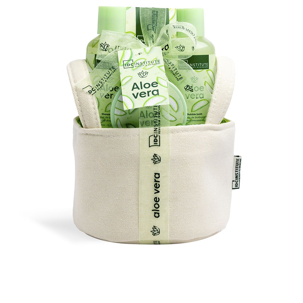 Idc Institute SET DI 4 PEZZI DI ALOE VERA Shower Gel 150 ml + Bubble Bath 150 ml + Bath Salts 150 gr + Body Lotion 50 ml unisex