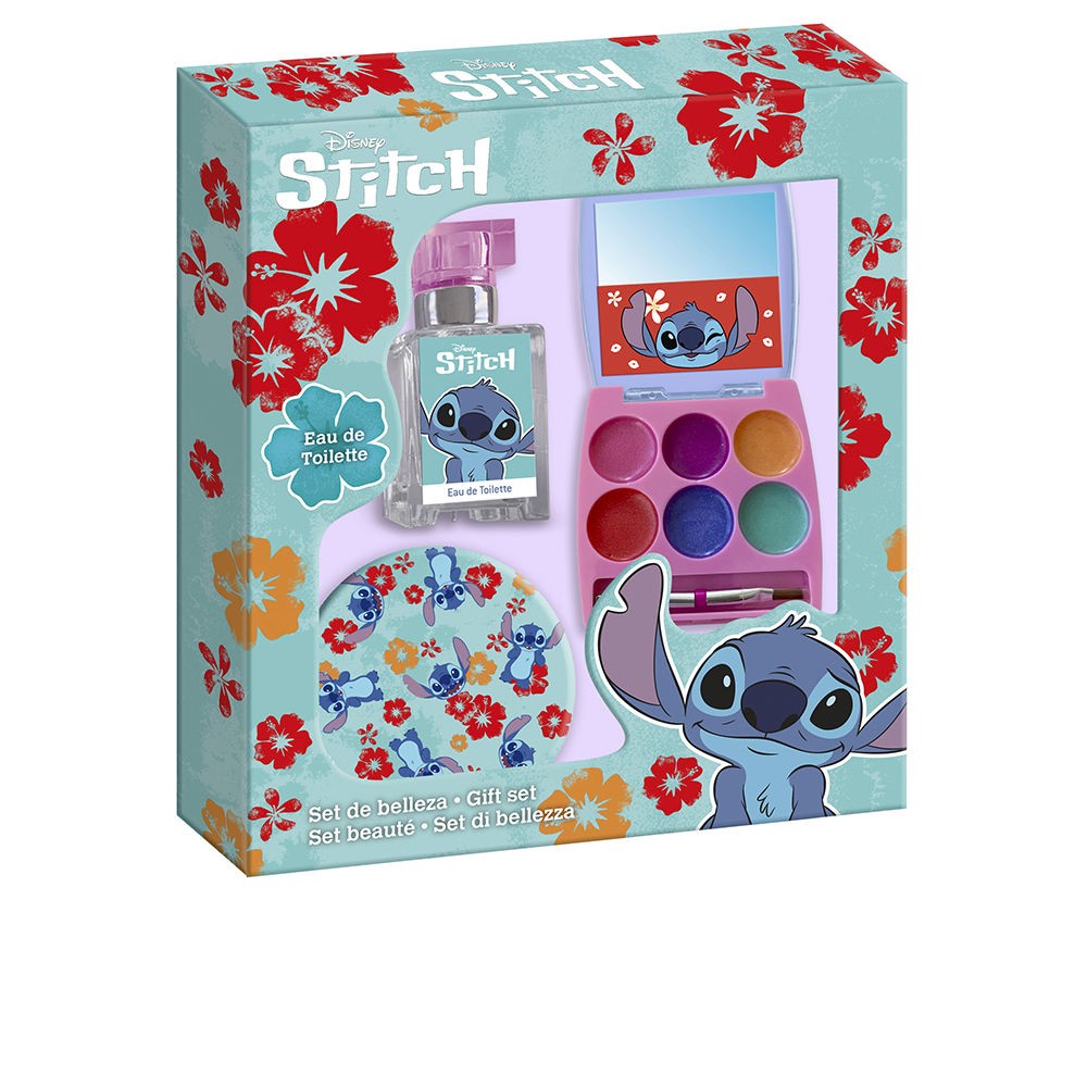 Lorenay SET DI BELLEZZA STITCH 3 PEZZI Eau de Toilette spray + mirror + makeup set unisex