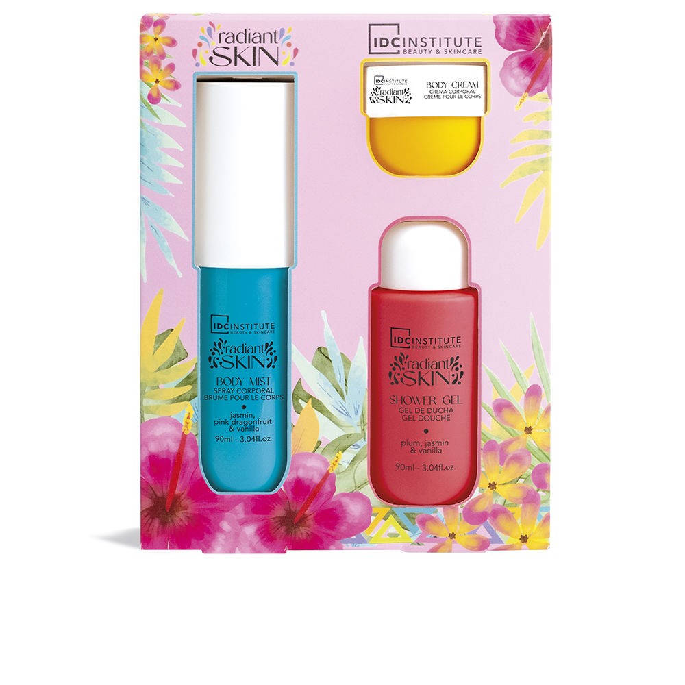 Idc Institute Set per una pelle radiosa in 3 pezzi 90ml Shower Gel + 30ml Body Lotion + 90ml Body Mist unisex