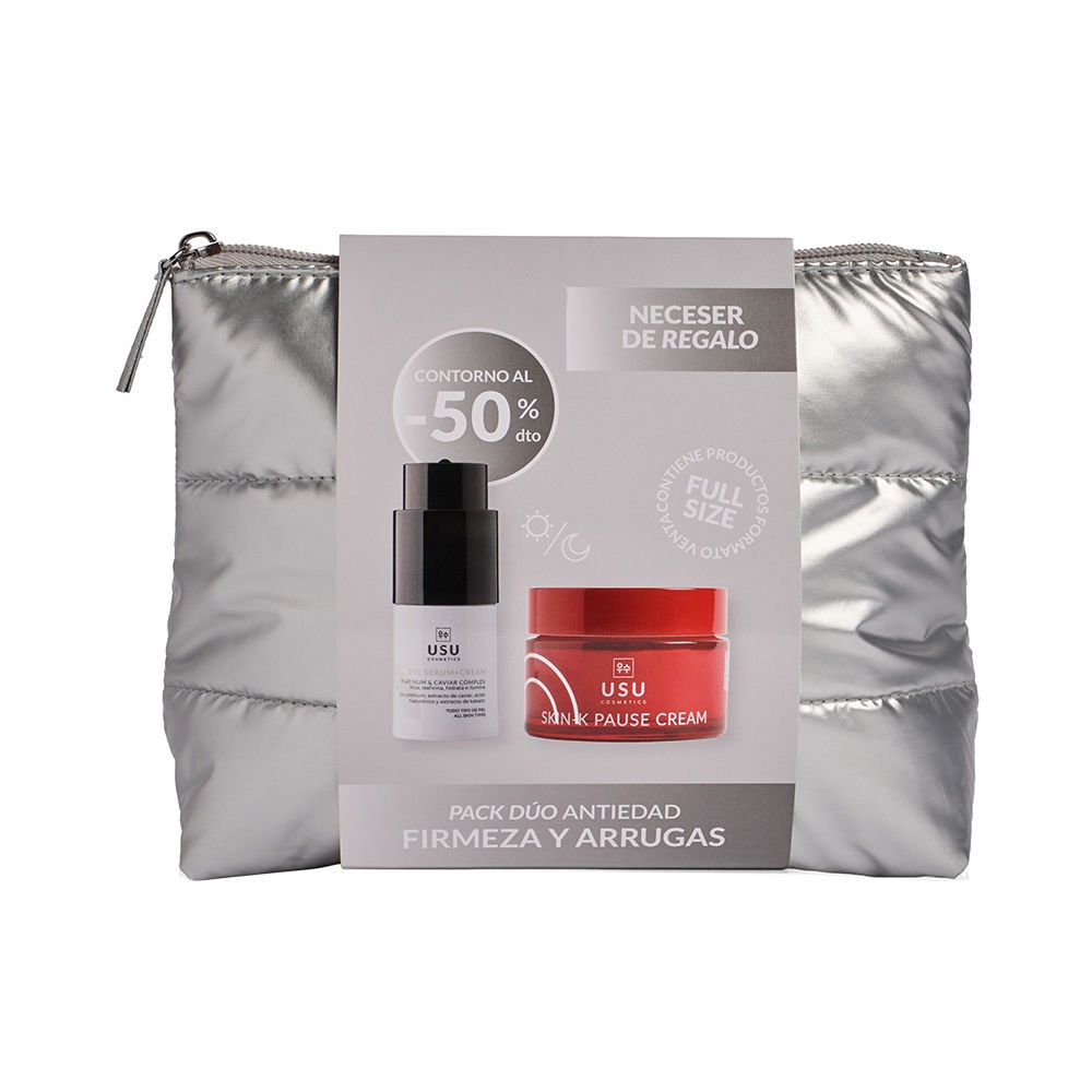 Usu Cosmetics Set Skin-K Pause Crema + Siero 2 pezzi Cream 50 ml + Eye contour cream 15 ml + Toiletry bag 1 unit unisex