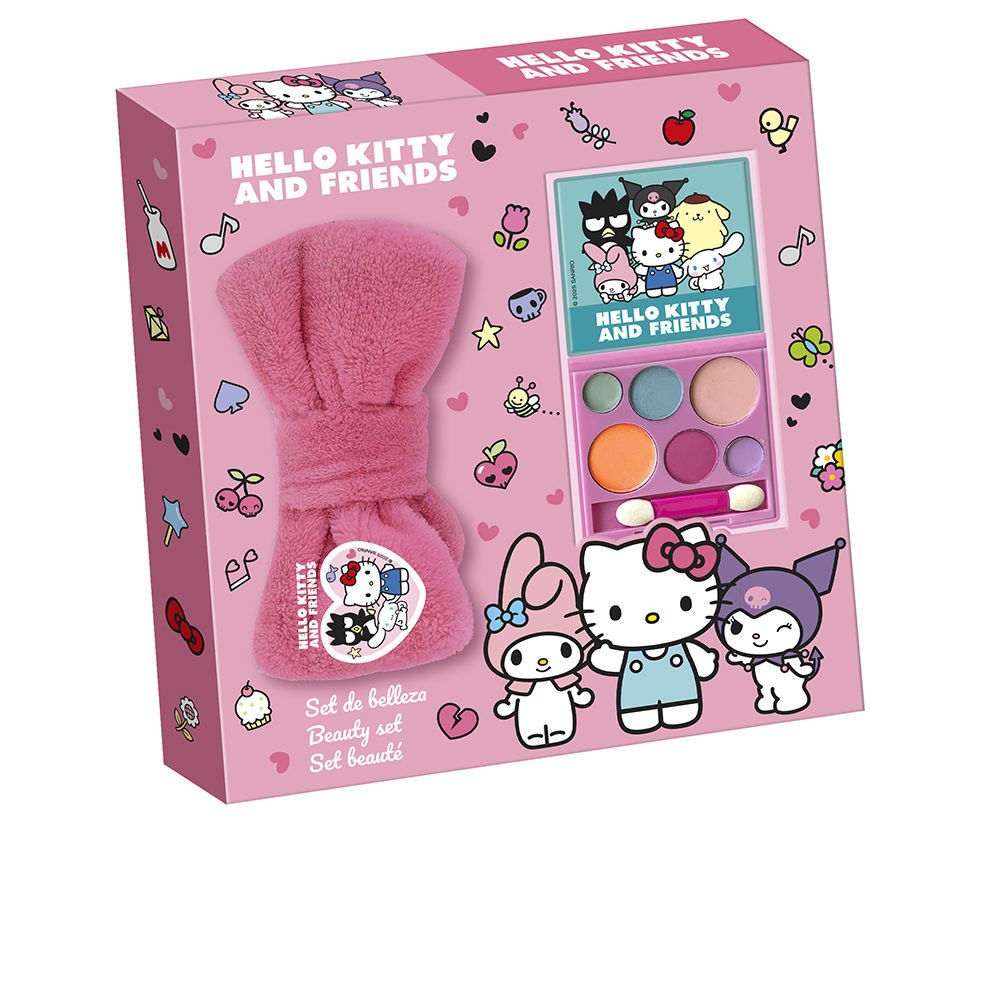 Lorenay SET TRUCCHI HELLO KITTY E AMICI 2 pezzi turban hair + eyeshadow palette unisex