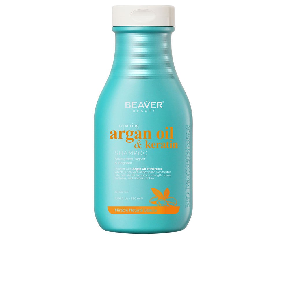 Beaver Shampoo riparatore all'olio di argan e cheratina 350ml unisex