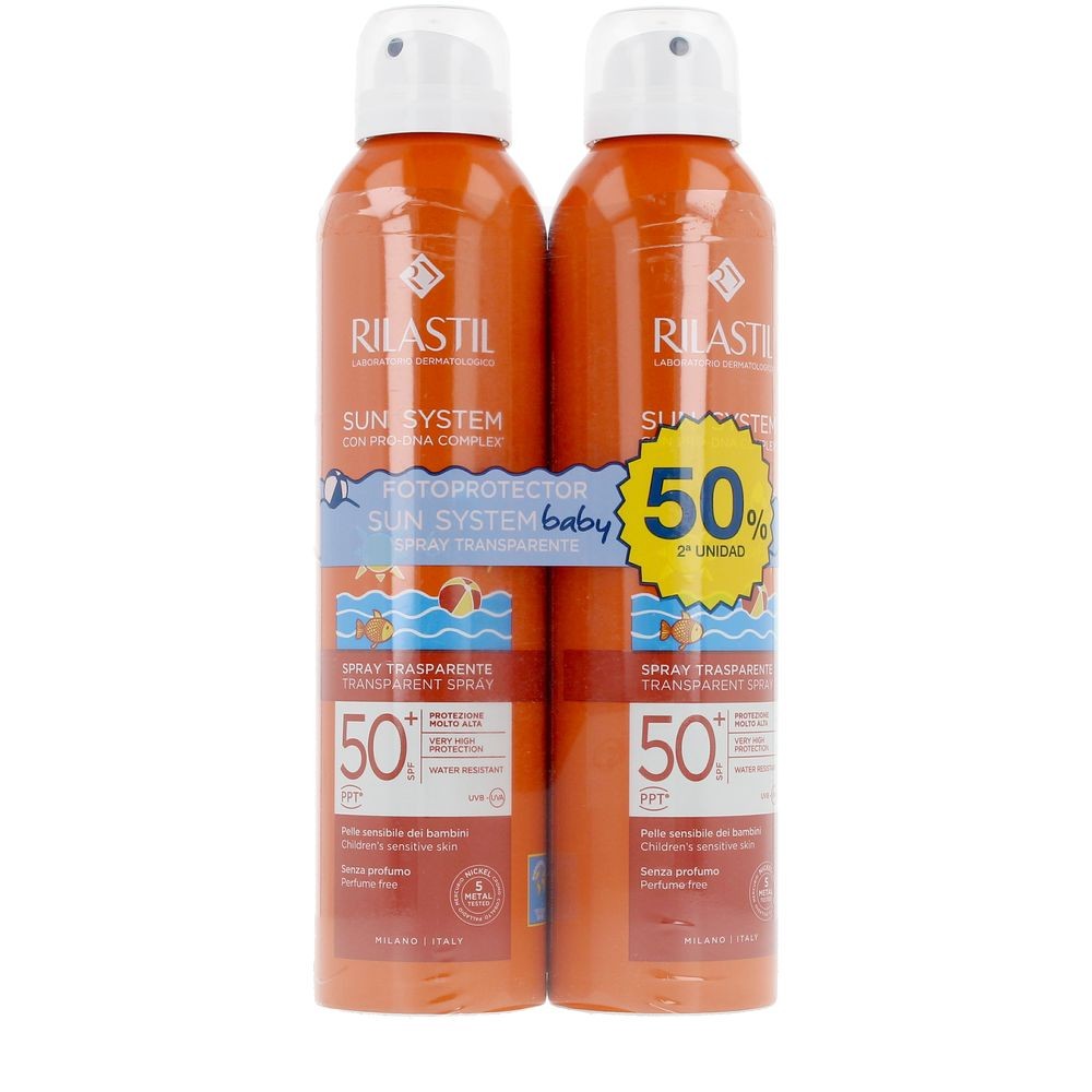 Rilastil Sistema solare SPF50+ Baby, spray trasparente, confezione da 2 x 200ml 2 x 200 ml unisex