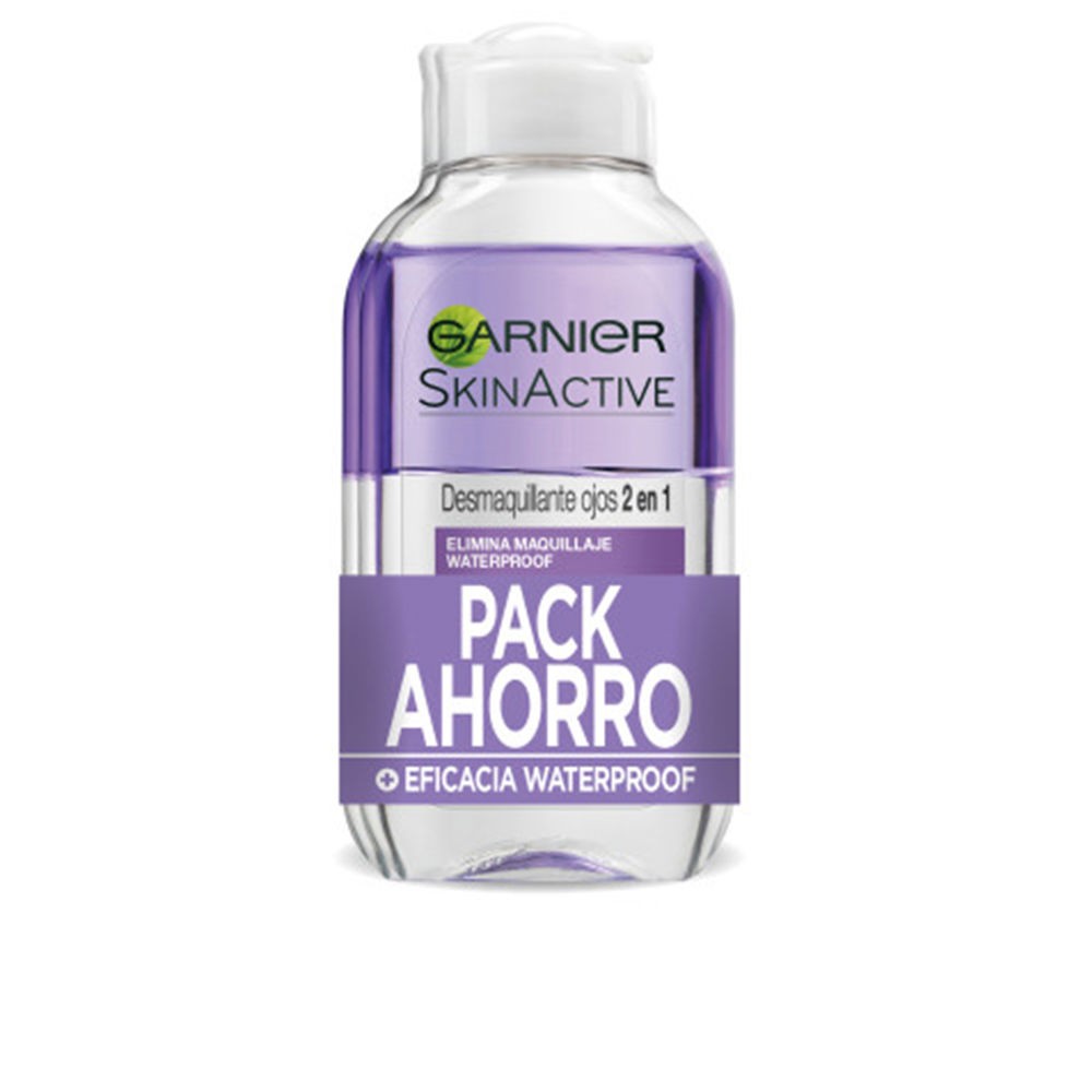Garnier SKINACTIVE Struccante occhi 2 in 1, confezione da 2 x 125ml unisex